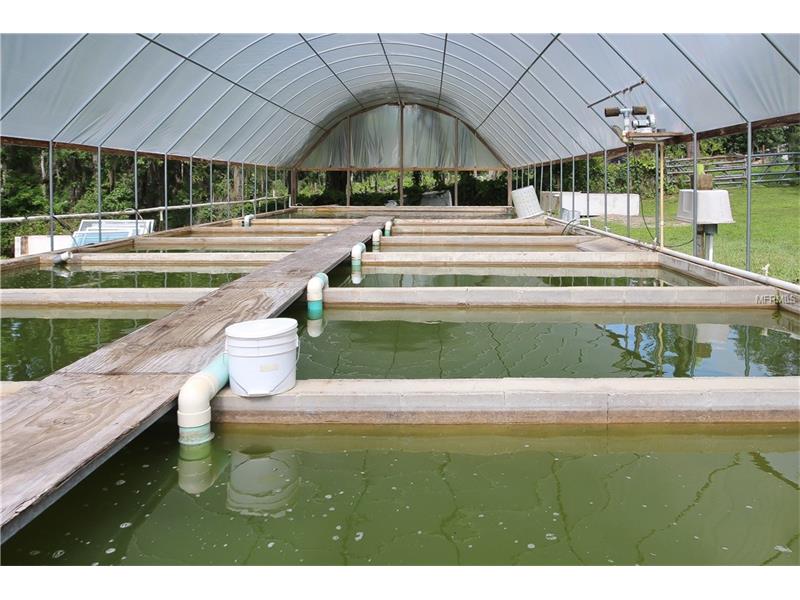 Aquaculture Fish Farm on 7.5 Acres with House For Sale in Dade City, FL